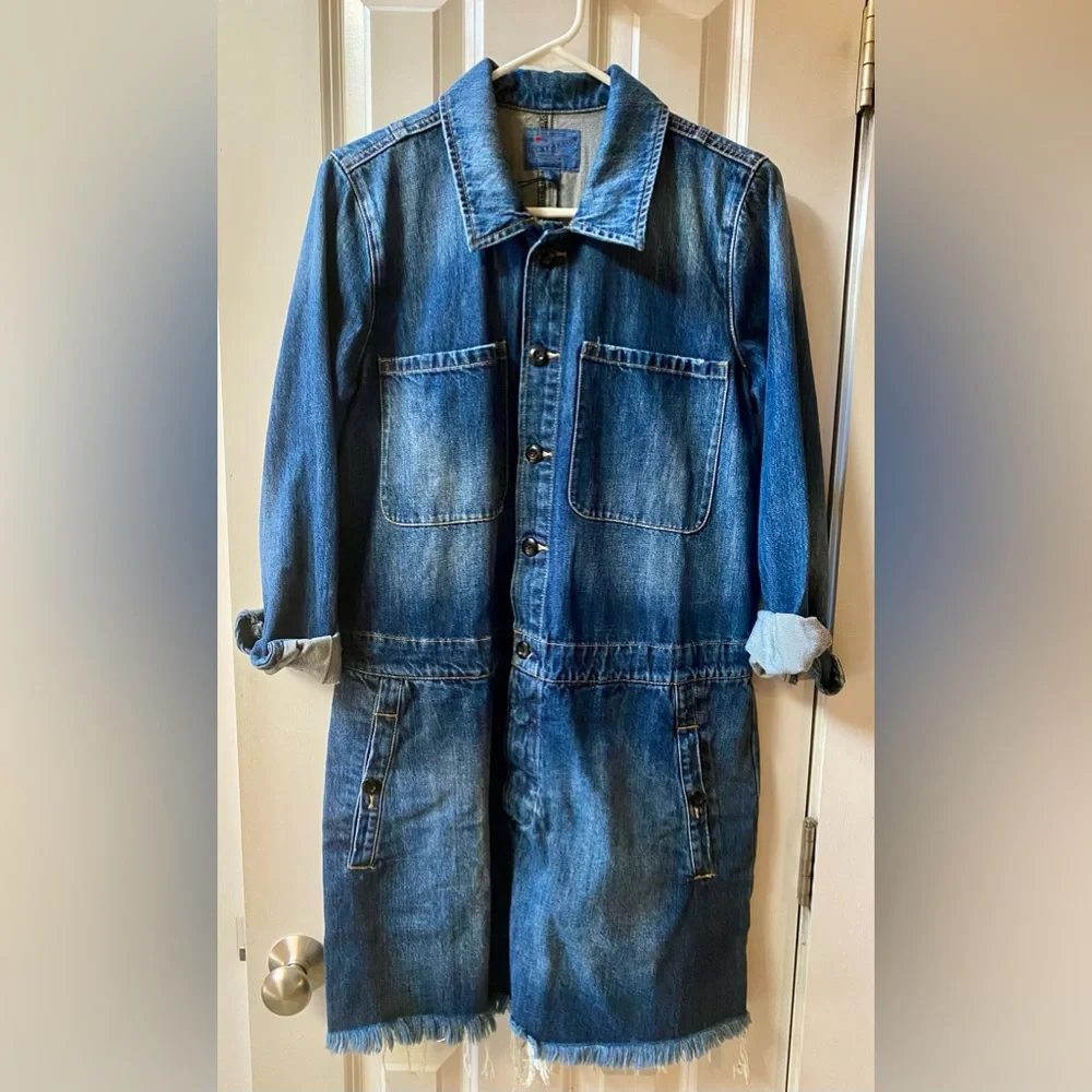 NWT-Lucky Brand Denim Dress, Size Medium - Picture 1 of 8